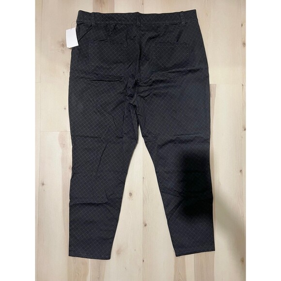 NEW Juicy Couture Plus Size 20W Beverly Skinny Diamond Print Black Pants - Picture 11 of 12